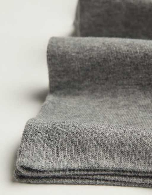 Calzedonia Long satin cotton socks in mid grey blend, 2 of 3
