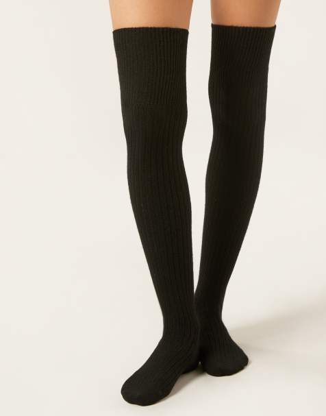 Calzedonia Longuette in black ribbed - view 1