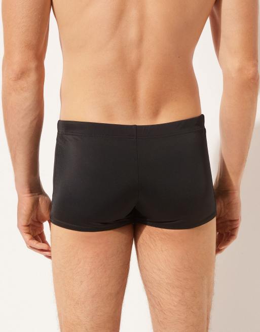 Calzedonia Men's boxer-style swim shorts panama in black, 2 of 4