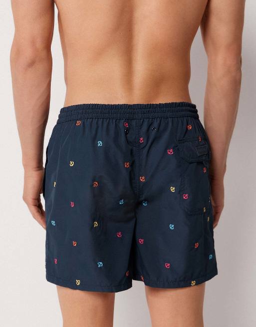 Calzedonia Men’s pattern swim boxer formentera in multicolour anchors, 2 of 5