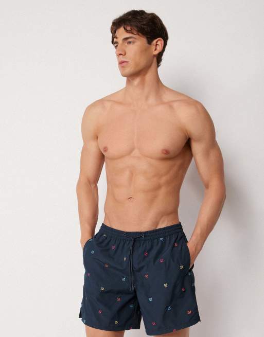 Calzedonia Men’s pattern swim boxer formentera in multicolour anchors, 4 of 5