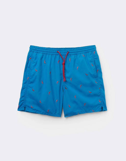Calzedonia Men’s pattern swim boxer formentera in red chili, 5 of 5