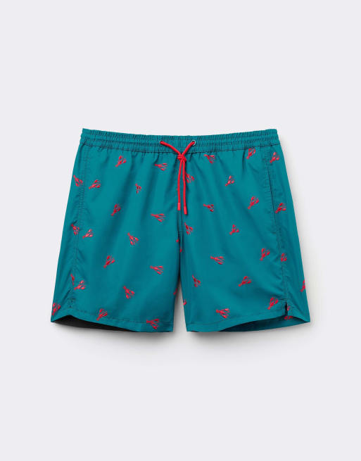Calzedonia Men’s pattern swim boxer formentera in red lobster, 5 of 5