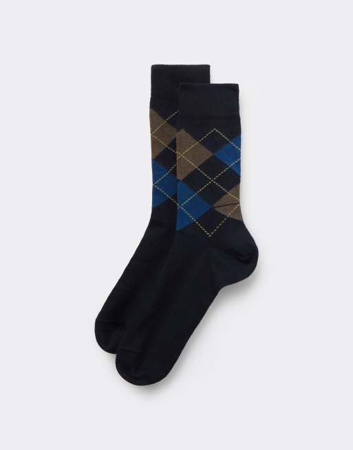 Calzedonia Men's patterned cotton socks in blue