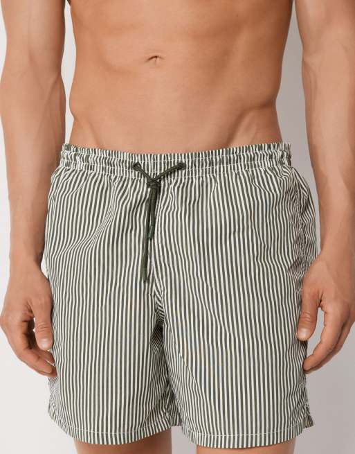 Calzedonia Men’s patterned swim shorts formentera in dark green, 4 of 4