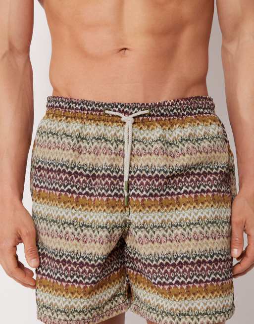 Calzedonia Men’s patterned swim shorts formentera in multicolor
