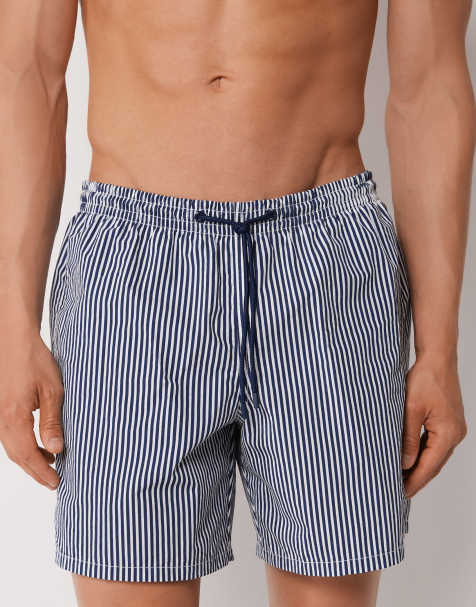 Calzedonia Men’s patterned swim shorts formentera in royal blue - view 1