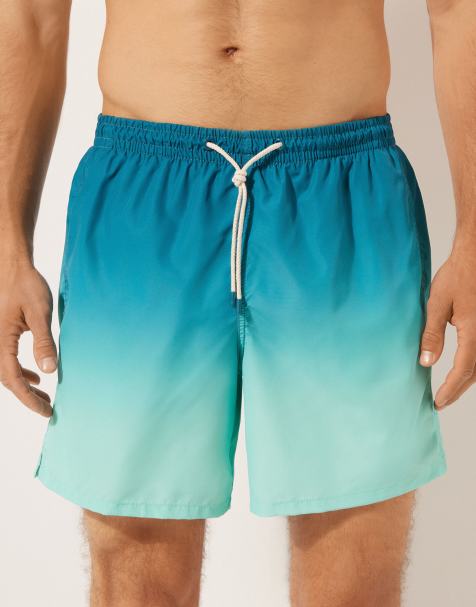 Calzedonia Men’s printed swim boxer formentera in ocean blue - view 1
