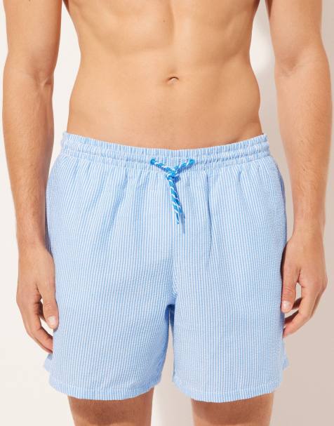 Calzedonia Men’s striped swim boxer formentera in blue white - view 1