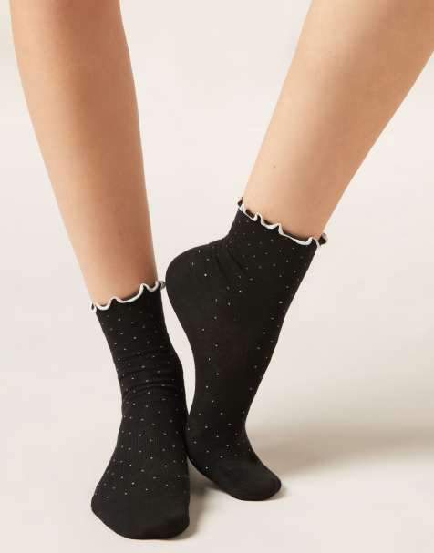 Calzedonia Micro polka dot socks in black - view 1