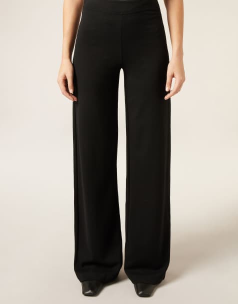 Calzedonia Milano knit palazzo leggings in black - view 1
