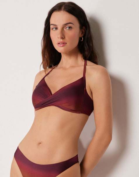 Calzedonia mix & match sunset shades bikini in red burgundy - view 1