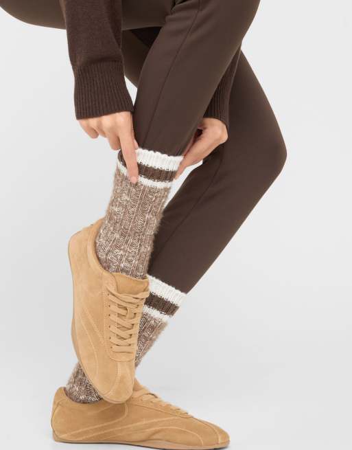 Calzedonia Mouliné wool socks in beige, 2 of 4
