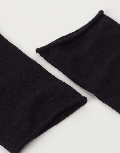 Calzedonia Non-elastic cotton ankle socks in black, 3 of 4