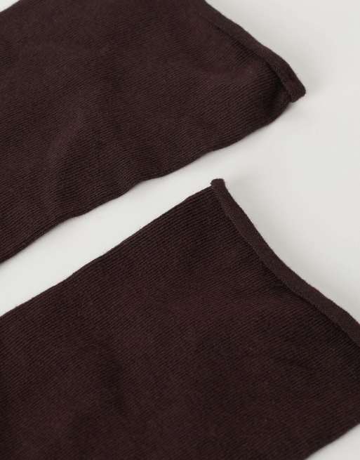 Calzedonia Non-elastic cotton ankle socks in brown, 4 of 4