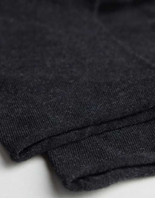 Calzedonia Non-elastic cotton ankle socks in charcoal grey, 2 of 2