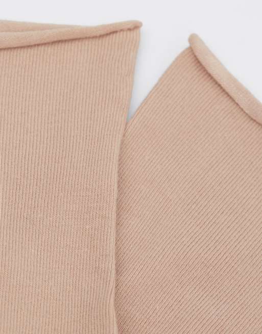 Calzedonia Non-elastic cotton ankle socks in dusty pink, 2 of 4