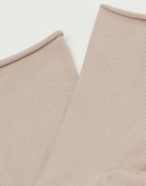 Calzedonia Non-elastic cotton ankle socks in natural ginger, 2 of 4