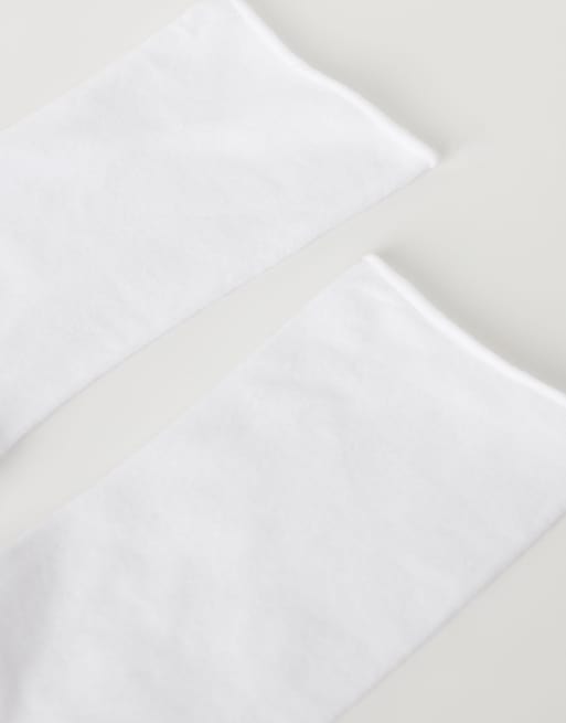 Calzedonia Non-elastic cotton ankle socks in white, 3 of 4