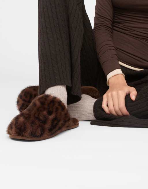 Calzedonia Non-slip slippers in beige animalier, 2 of 4