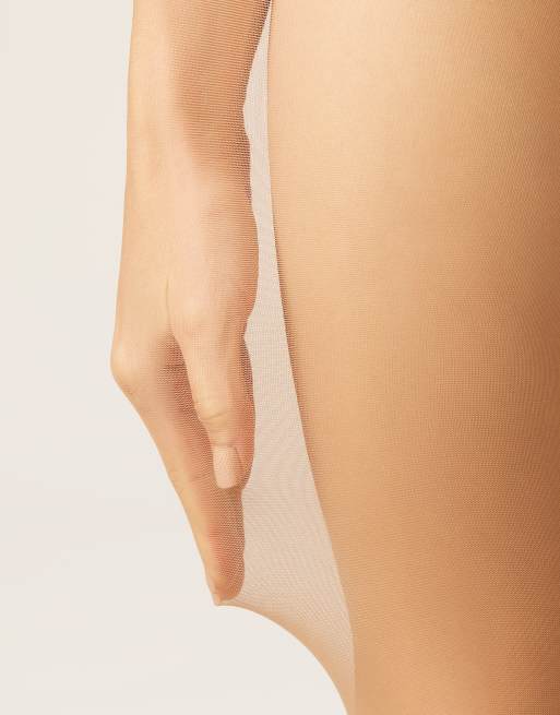 Calzedonia Nude feeling 40 denier sheer tights in beige caramel, 3 of 5