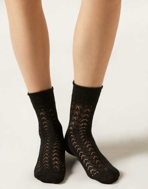 Calzedonia Openwork socks in black
