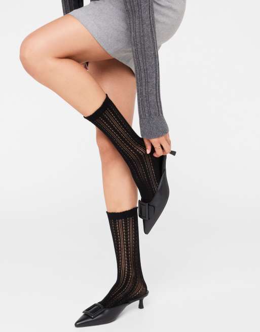 Calzedonia Openwork socks in black, 2 of 4