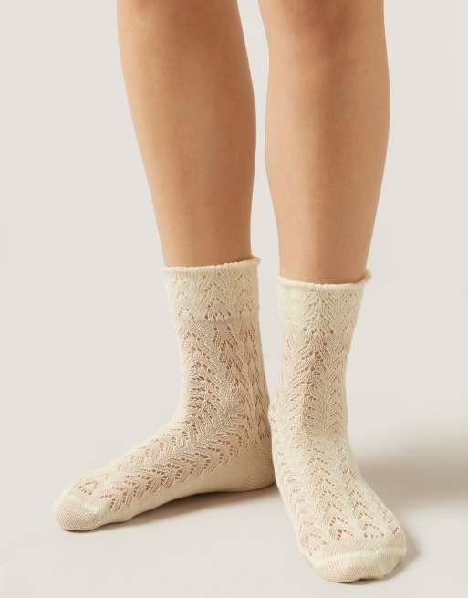 Calzedonia Openwork socks in cream