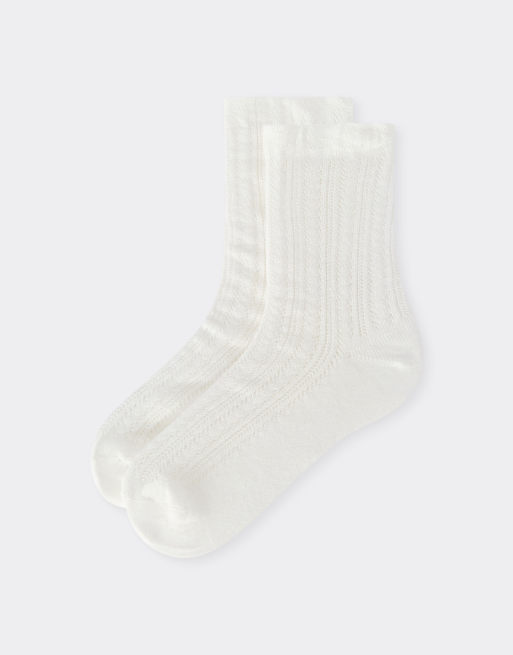 Calzedonia Openwork socks in milk, 3 of 4
