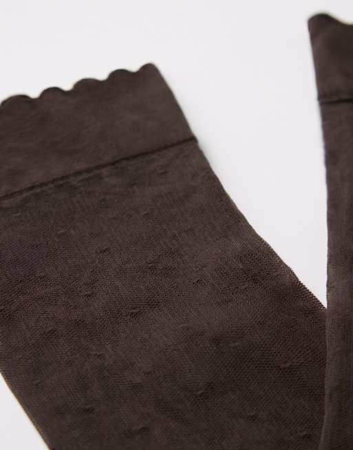 Calzedonia Patterned knee-high socks in dark brown polka dot, 2 of 2