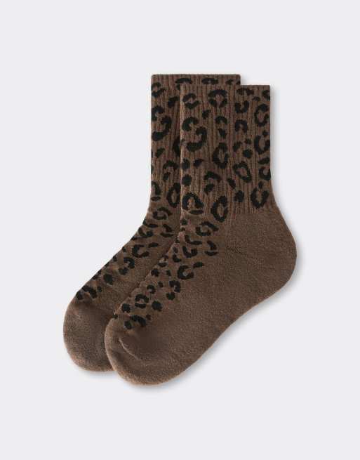 Calzedonia Patterned socks in brown animalier, 3 of 4