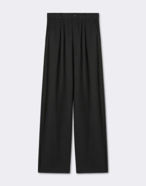 Calzedonia Pleated palazzo trousers in black, 6 of 6