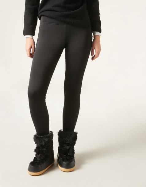 Calzedonia Plush thermal leggings in black