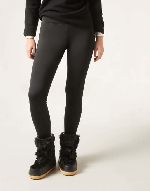 Calzedonia Plush thermal leggings in black, 4 of 4