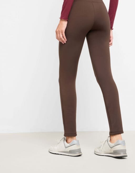 Calzedonia Plush thermal leggings in brown, 2 of 6
