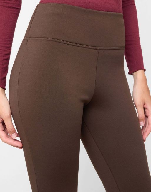 Calzedonia Plush thermal leggings in brown, 3 of 6