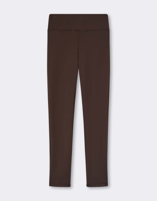 Calzedonia Plush thermal leggings in brown, 6 of 6