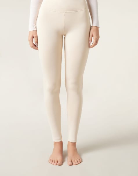Calzedonia Plush thermal leggings in natural - view 1