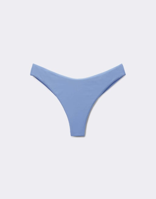 Calzedonia Premium Fit brazilian bikini bottom in powder blue, 5 of 5