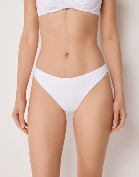 Calzedonia Premium Fit brief bikini bottom in white - view 1