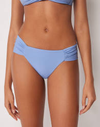 Calzedonia Premium Fit ruched brazilian bikini bottom in powder blue