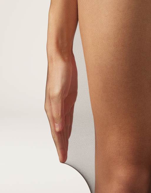Calzedonia Premium matt second skin 15 den tights in black, 3 of 5
