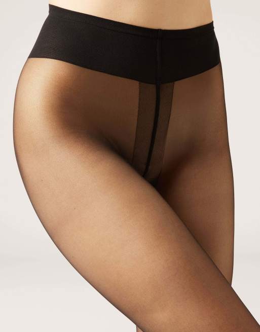 Calzedonia Premium matt second skin 15 den tights in black, 4 of 5