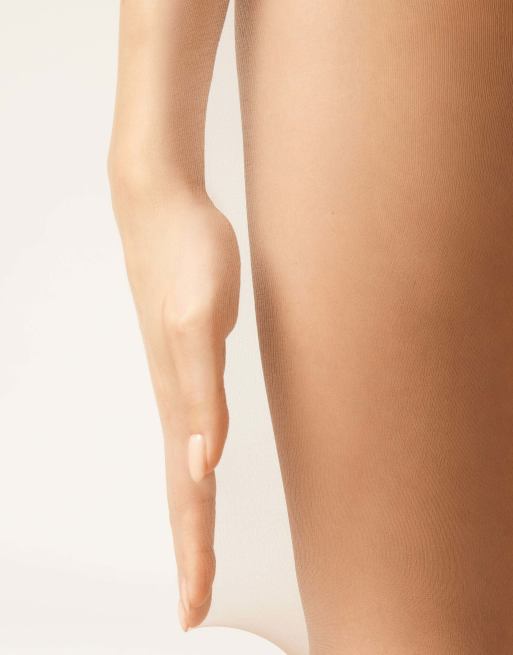 Calzedonia Premium matt second skin 15 den tights in sand, 3 of 5