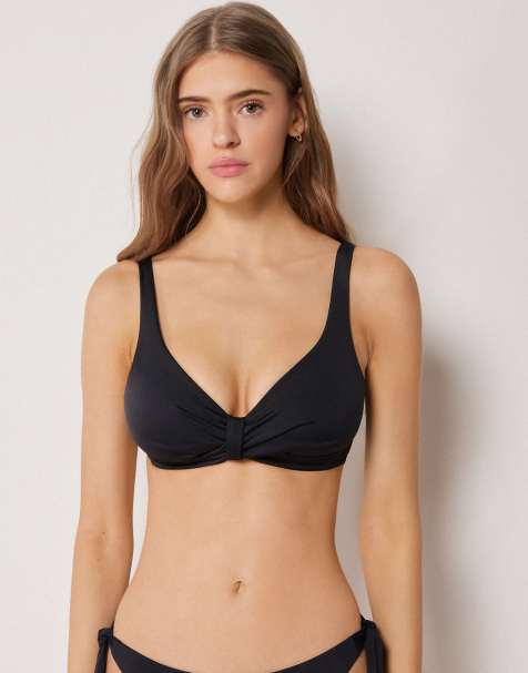 Calzedonia Fuller Bust Premium sculpt bikini top in black