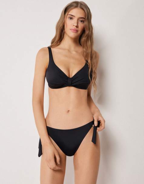 Calzedonia Premium sculpt mix & match bikini set in black - view 1