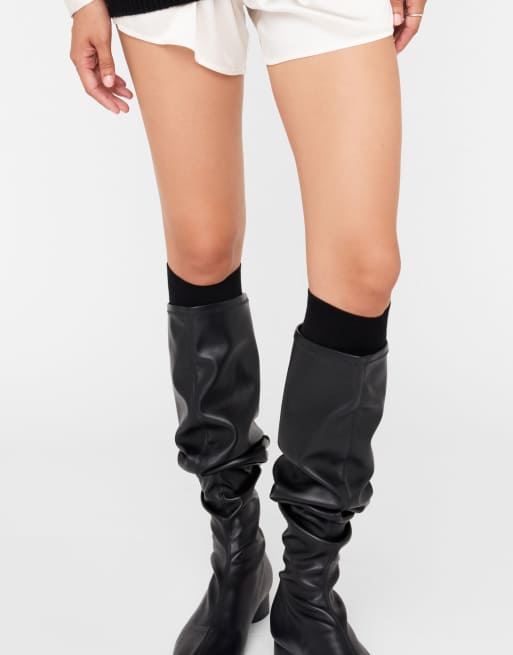 Calzedonia Ribbed long socks in black, 2 of 4
