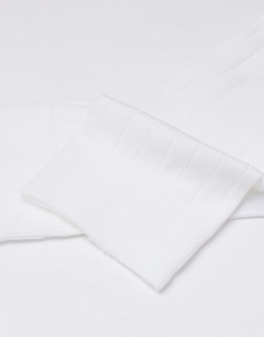 Calzedonia Ribbed mid-calf socks in white, 2 of 4