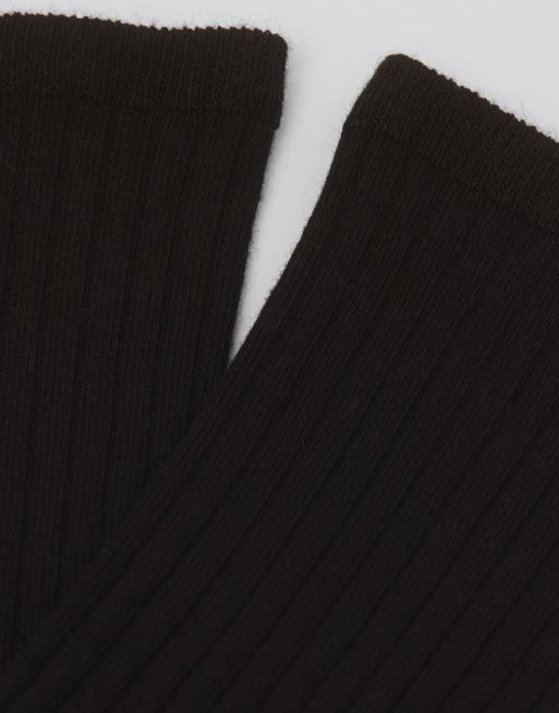 Calzedonia Ribbed short socks in black, 3 of 4