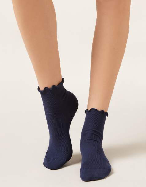 Calzedonia Ribbed socks in blue - view 1